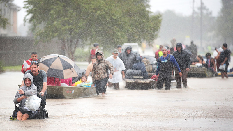 Il soccorso delle squadre di pronto intervento dei VM nello strascico dell’uragano Harvey